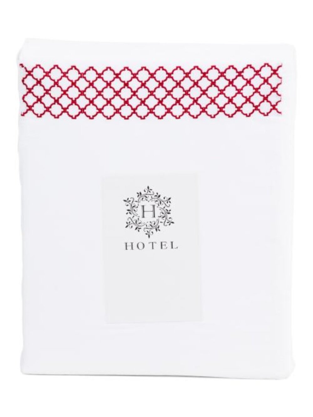 HOTEL COLLECTION Cotton Embroidered Hem Sheet Set TWIN